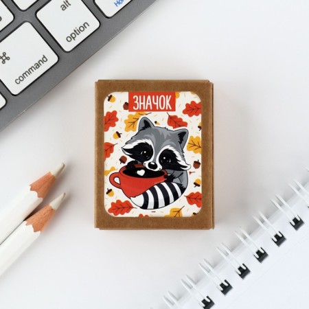 Icon in the box "Raccoon" 5 x 4 cm-5