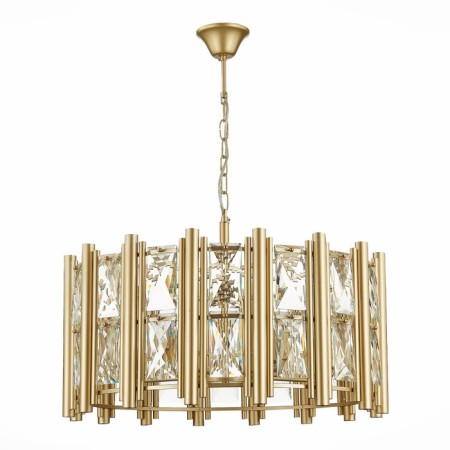 Suspended chandelier ST LUCE. SL1623.203.08. Corsia. 8x40 watts, E14, 65x65x32 cm, Shampan-3