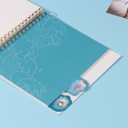Photo album on spirals 20 sheets "Seagulls" volumetric element + 4 tabs 24x24 cm-5