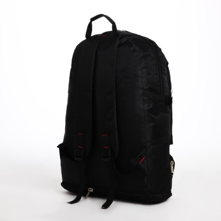 Tourist backpack on lightning, 4 outer pockets, black color-1