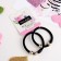 Hair gum "Absolute" (set 2 pcs) two beads, black