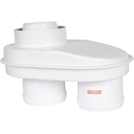 Rommer RCA-8080-250002 chimney element, monoblock adapter, D = 80/80 mm, universal-2