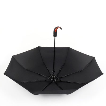 Semi -automatic umbrella "monoton", 3 additions, 8 spokes, r = 49 cm, black color-6