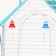 Poultry cell is equipped BD-2/5H, 34 x 27 x 47 cm, blue