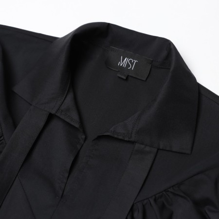 Women's shirt with ribbons MIST, size 42, black-8