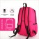 School backpack on a zipper, 4 pockets, pink color