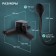 Bath mixer Zein Z3841, one -leaf, shower set, watering can 5 modes, black