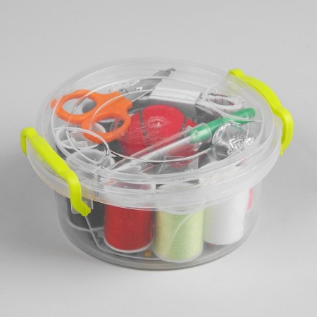 Sewing set, 81 item, in a plastic container, 11.5 × 11.5 × 5 cm-6