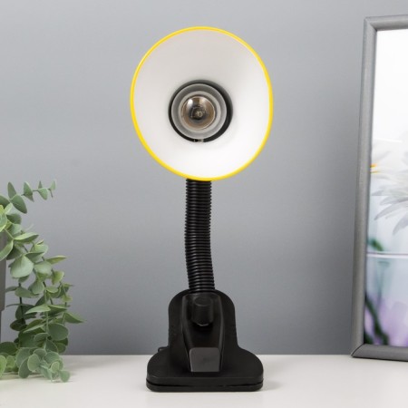 E27 desktop lamp, light regulator on the clamp (220V) yellow (108a) Risalux-1