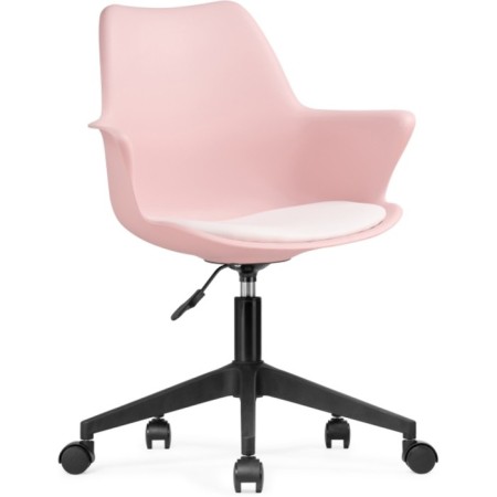 Computer chair Tulin plastic/eco -leather, black/pink/white 60x60x83 cm
