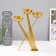 Summary Metal for 3 candles d = 8 cm "Nicole" 23x8x33.5 cm