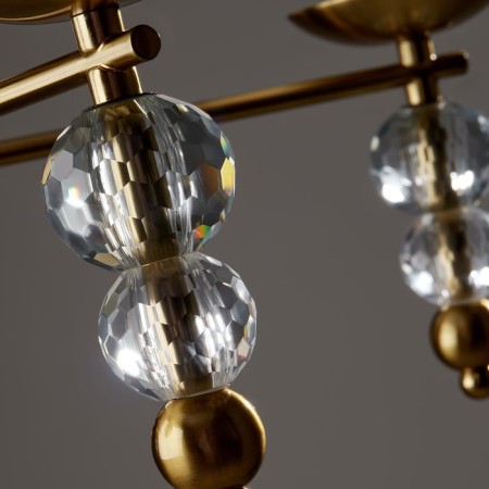 Freya FR1009CL-05BS SIDE, 710x710x600 mm ceiling lamp, E14, 5x40W, brass color-9