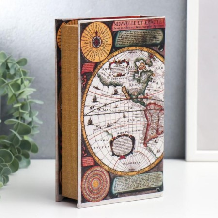 Broke-book Bolshoi "Columbus Map" leatherette 21x13x5 cm-3