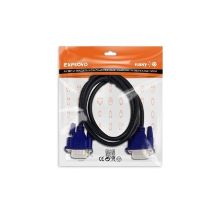 Adapter Exployd EX-K-1367, VGA (M)-VGA (F), cable 1 m, black-1