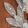 Artificial flowers "Branch with a butterfly" 60 cm, silver