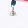 A toy for birds with a carapace carapace and beads, 14 x 6 cm, pink