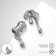 Earrings Metal "melting" drops, color silver
