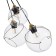 Suspended EVOLUCE lamp. Sle103113-03. Satturo. 3x60 watts, E27, 30x30x120 cm, golden color