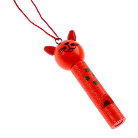 Toy musical whistle "Animals" on a rope, mix-3