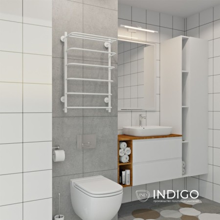 Electric towel Indigo Hit, 800x500 mm, hidden installation, white-3