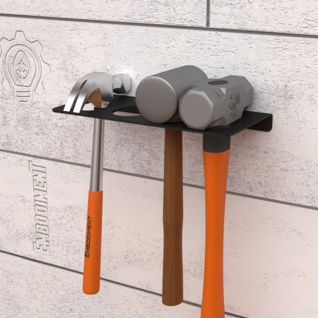 Holder for hammer and sledgehammer, wall, black
