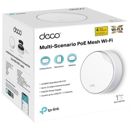 Seamless Mesh Router TP-Link Deco X50-Poe (1-Pack) AX3000 1000/2500Base-T white-2