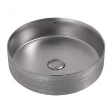 ABBER Bequem AC2109BSM sink, invoice, 400x400x120 mm, silver color, matte