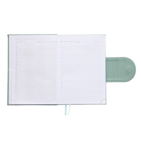 Leduced A5 Diary, 160 sheets, Devente.Contea, firm cover of artificial leather with foam rubber, block 70 g/m2, turquoise-10