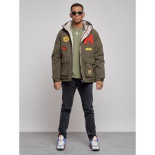 Winter male jacket, size 48, khaki color
