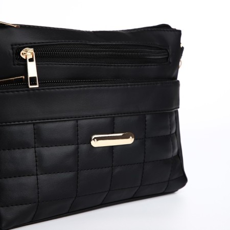 Bag Cross-Bodi with a zipper, black color-3
