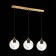 Suspended EVOLUCE lamp. Sle103103-03. Satturo. 3x60 watts, E27, 65.5x15 cm, golden color