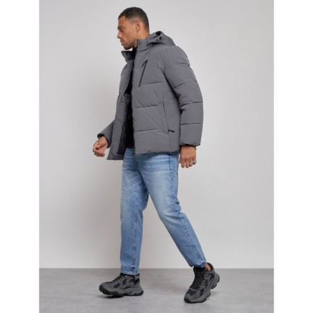 Male Winter jacket, size 48, dark gray color-1