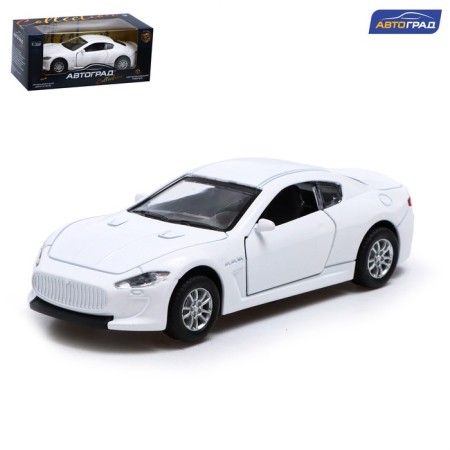 Metal machine "coupes", inertia, light and sound, 1:32, doors open, white color