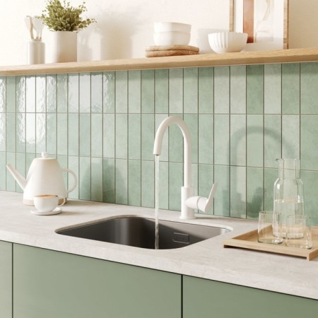 IDDIS Cuba kitchen mixer, with a filtered water channel, white matte-7