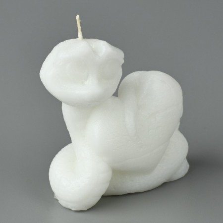 New Year 2025! Interior candle “New Year's collection: snake cutie”, white, 69 x 61 x 36-2
