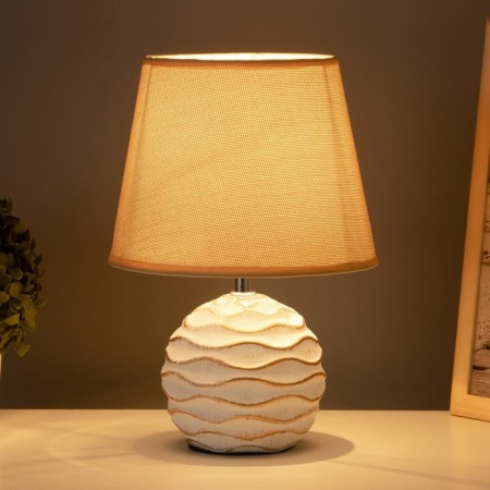 RIFE table lamp E14 40W white with a golden patina 19.5x19.5x29 cm Risalux-1