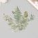 Plastic stickers "leaves and quotes. Green" set 12 pcs 8.5x21.5x0.2 cm