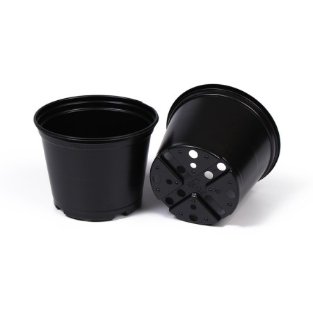 Pot for seedlings, 520 ml, D = 11 cm, h = 11 cm, black, Greengo-8