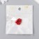 Magnetic metal lock "heart" red matte 2 pcs 1.2x1.2 cm