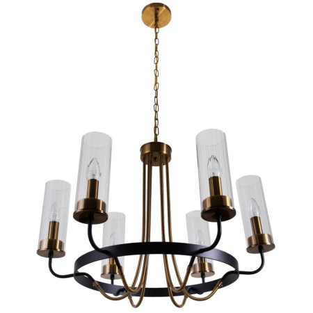 Chandelier 1757/6 E14 40W black and gold 67x67x47 cm Bayerlux