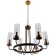 Chandelier 1757/6 E14 40W black and gold 67x67x47 cm Bayerlux