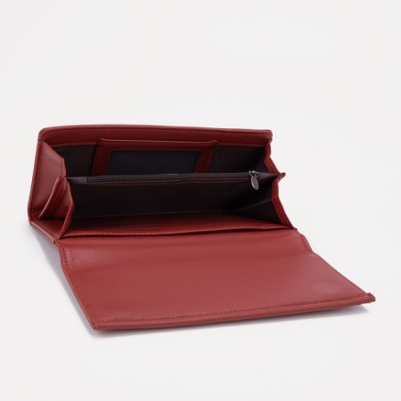 Women's wallet on magnets, red color-2