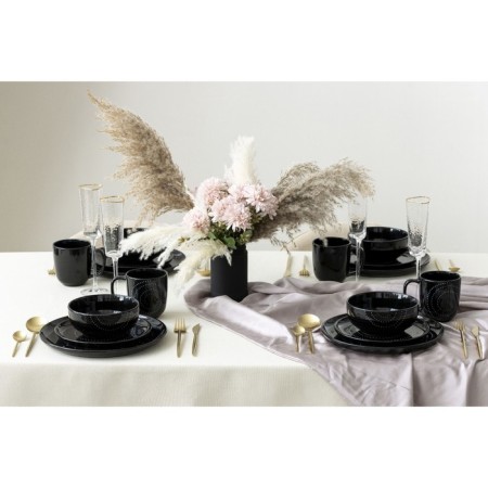 Deep plate ceramic "Ornament", 15.5 x 6.5 cm, 800 ml, black color-9
