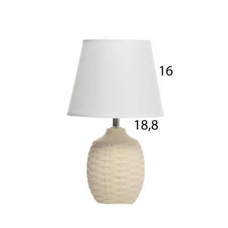 Table lamp "Weaving" 1x40W E14 beige 19.5x19.5x35.5cm-5