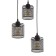 Bayerlux lamp "Vaina" 3he27 40W black 30x30x14-114cm