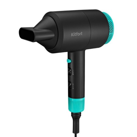 Feng KitFort KT-3228-3, 1600-1800 W, cord 1.6 m, black and turquoise