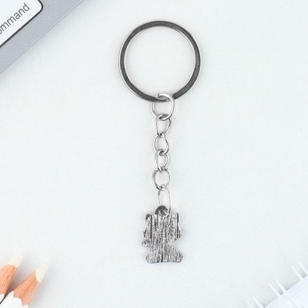 A keychain for children, metal "cat", 7.2 x 1.6 cm-3