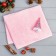 Gift towel with a toy Ethel "Dwarf" 50x90 cm, pink color, 100% cotton, 320g/m2