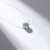 Piece "on the fishing line" cylinder, white color in silver, 30 cm