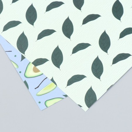 Scrapbooking paper bilateral "avocado" density 180 g 15.5x17 cm-4